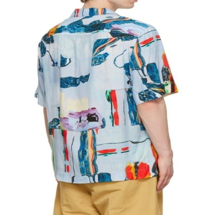 Access Daily 2025 Scott Evans Blue Floral Camp Shirt