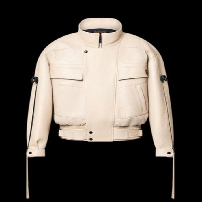 Access Hollywood 2025 Cynthia Erivo Ivory Leather Jacket