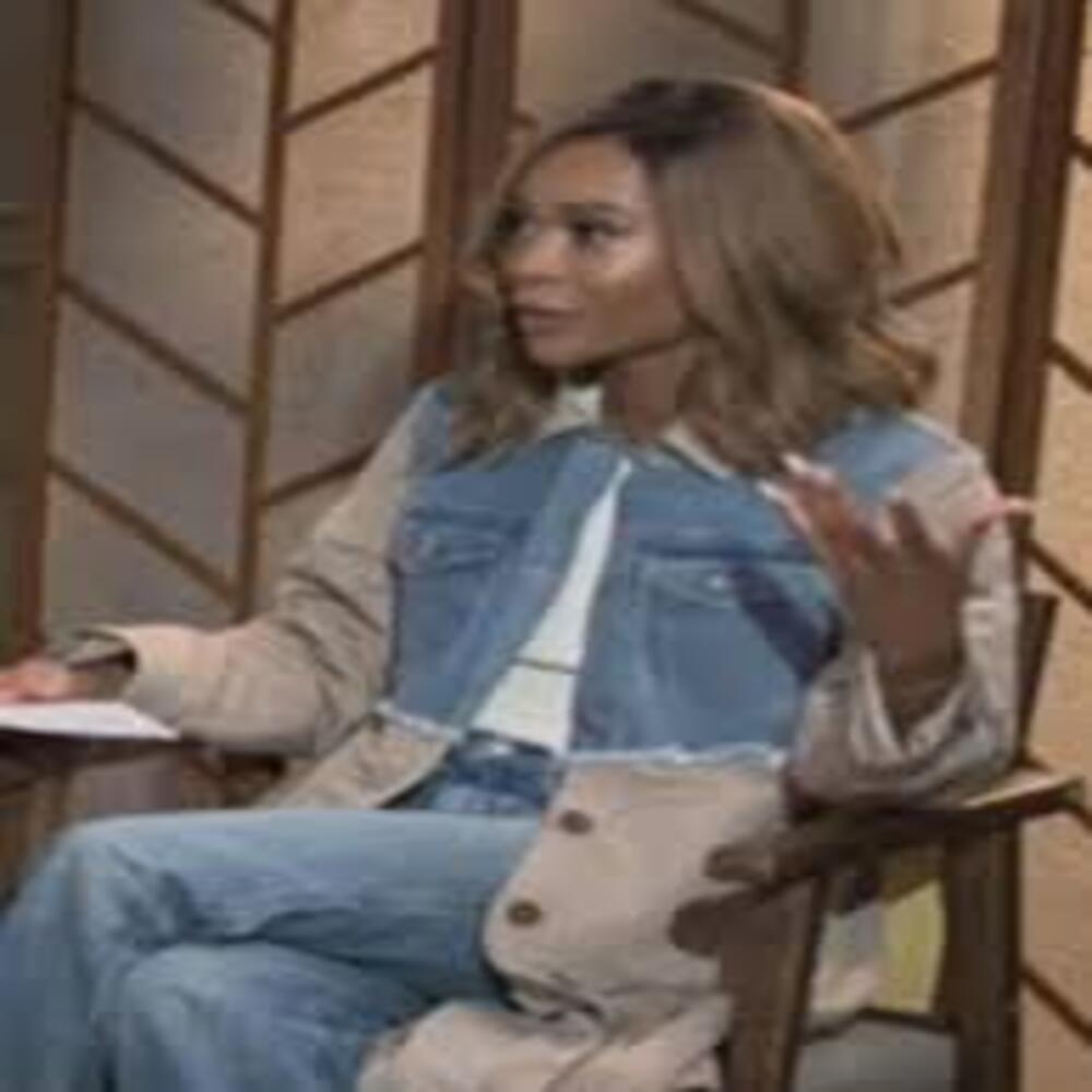 Zuri Hall Access Daily 2025 Denim & Khaki Trench Coat - Image 3