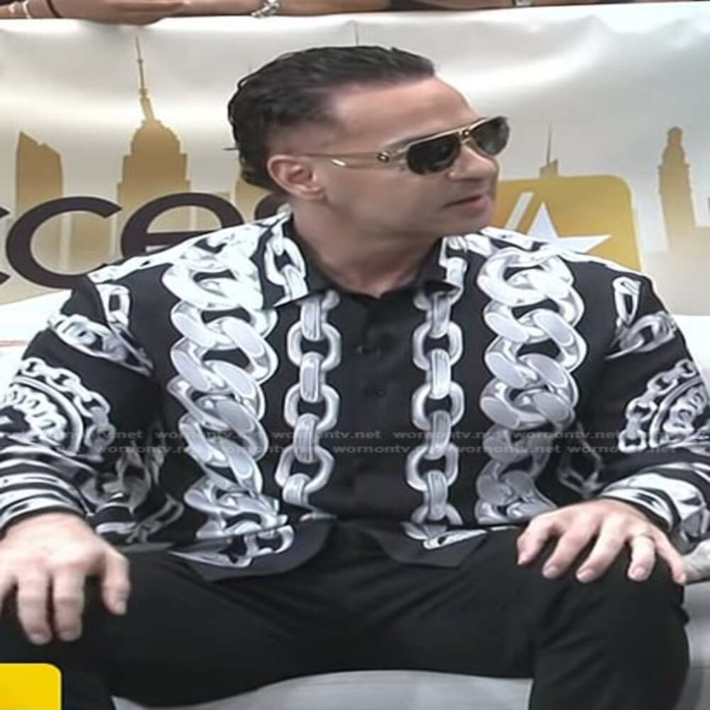 Mike Sorrentino Access Daily 2025 Silver Chain Print Shirt