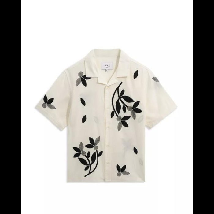Scott Evans Access Hollywood 2025 White & Black Floral Shirt